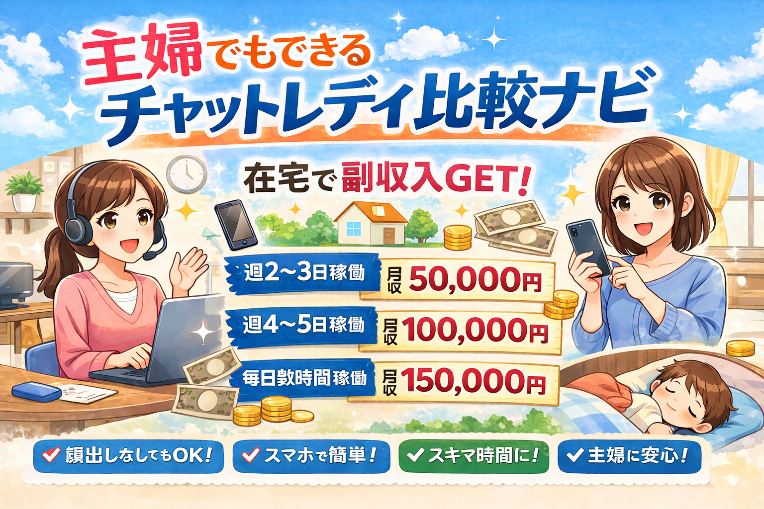 主婦でもできる在宅チャットレディ比較ナビ